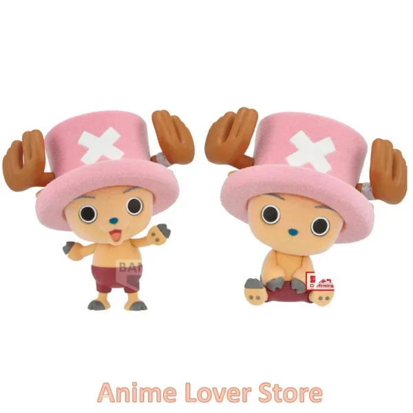 Bandai Banpresto Original One Piece Flocking Fluffy Puffy Tony Tony Chopper Anime Figures Toys for Kids