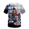 Children's One Piece Cartoon Luffy Boys' Printed Children's Girls' Harajuku T-shirt Summer Children's Short Sleeved 3D T-shirt