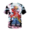 Children's One Piece Cartoon Luffy Boys' Printed Children's Girls' Harajuku T-shirt Summer Children's Short Sleeved 3D T-shirt