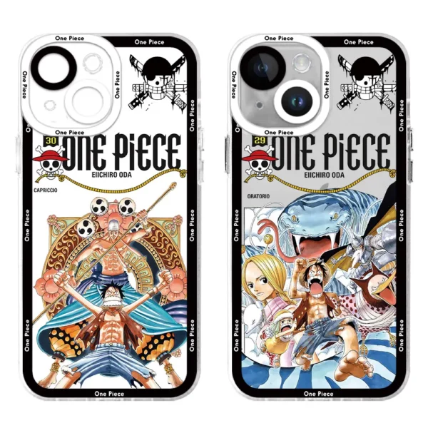 Clear Silicone Case for Samsung Galaxy A13 A73 5G A33 A15 A24 A14 4G A34 A25 A54 A23 Luxury One P-Pieces Anime Cover