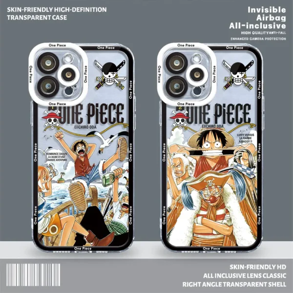 Clear Silicone Case for Samsung Galaxy A13 A73 5G A33 A15 A24 A14 4G A34 A25 A54 A23 Luxury One P-Pieces Anime Cover
