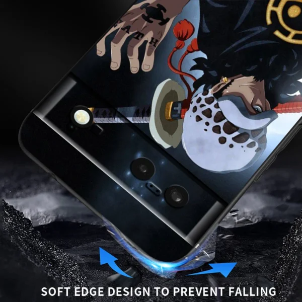Comics One Piece Anime Luffy For Google Pixel 8 7A 7 6A 6 5A 5 4 4A XL 5G Black Silicon Shockproof Shell Phone Case
