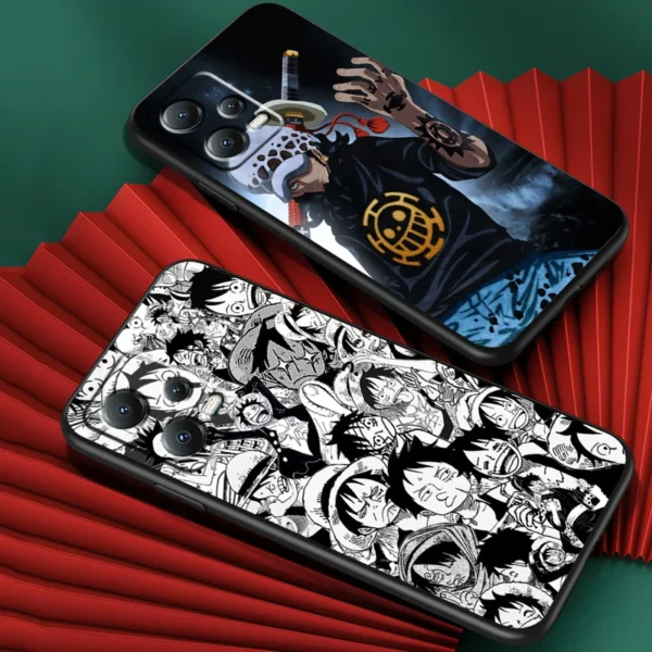 Comics One Piece Anime Luffy For Xiaomi Redmi Note 13 12R 12 12S Turbo 11 11T 11S 10 10S Pro Plus 5G Black TPU Phone Case