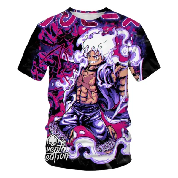 Fashion Kid Anime One Piece Luffy T Shirt Boy Clothing Kids Boys Tshirt Children T-shirt Summer Short Sleeve Tops One Piece Tees