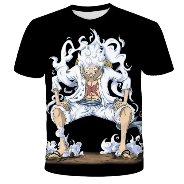 Fashion Kid Anime One Piece Luffy T Shirt Boy Clothing Kids Boys Tshirt Children T-shirt Summer Short Sleeve Tops One Piece Tees