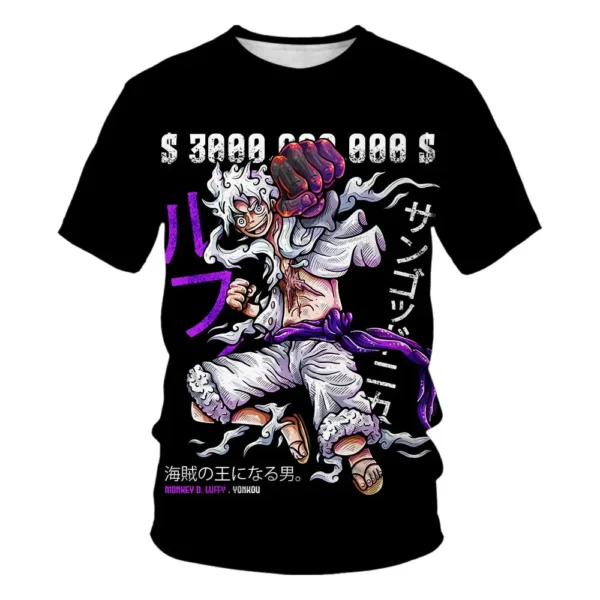 Fashion Kid Anime One Piece Luffy T Shirt Boy Clothing Kids Boys Tshirt Children T-shirt Summer Short Sleeve Tops One Piece Tees