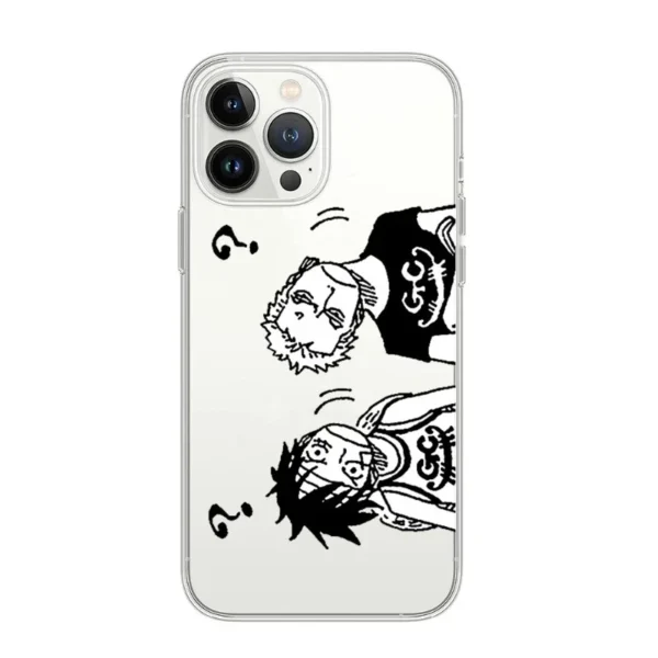Hot Anime One Piece Luffy Zoro Phone Case For iPhone 15 14 13 12 Mini 11 Pro Max X XR XS SE Plus Soft Silicone Transparent Cover
