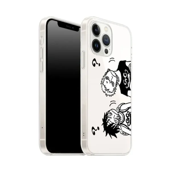 Hot Anime One Piece Luffy Zoro Phone Case For iPhone 15 14 13 12 Mini 11 Pro Max X XR XS SE Plus Soft Silicone Transparent Cover