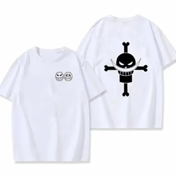 Hot White Beard Logo Pattern Printed Men's Short Sleeve, One Piece Pattern Printed T-shirt, Leisure and Comfortable Oversize Tee
