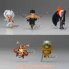IN Stock Bandai Banpresto Original One Piece WCF The Island of Ghosts VO.11 Luffy Zoro King Franky Sasaki Anime Figures Toys