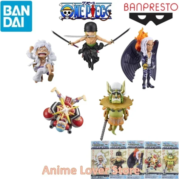 IN Stock Bandai Banpresto Original One Piece WCF The Island of Ghosts VO.11 Luffy Zoro King Franky Sasaki Anime Figures Toys