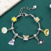 Japan Anime One Piece Bracelets Figure Monkey D. Luffy Pirate Beads Chains DIY Charms Bracelet for Women Jewelry Party Gifts