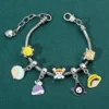 Japan Anime One Piece Bracelets Figure Monkey D. Luffy Pirate Beads Chains DIY Charms Bracelet for Women Jewelry Party Gifts