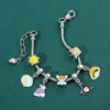Japan Anime One Piece Bracelets Figure Monkey D. Luffy Pirate Beads Chains DIY Charms Bracelet for Women Jewelry Party Gifts