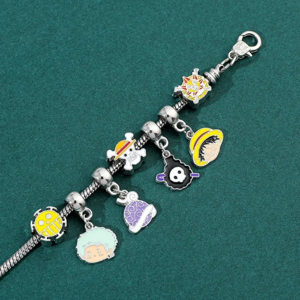 Japan Anime One Piece Bracelets Figure Monkey D. Luffy Pirate Beads Chains DIY Charms Bracelet for Women Jewelry Party Gifts