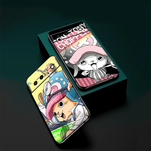 Japanese One Piece Cartoon For Google Pixel 8 7A 7 6A 6 5A 5 4 4A XL 5G Black Silicon Shockproof Shell Phone Case