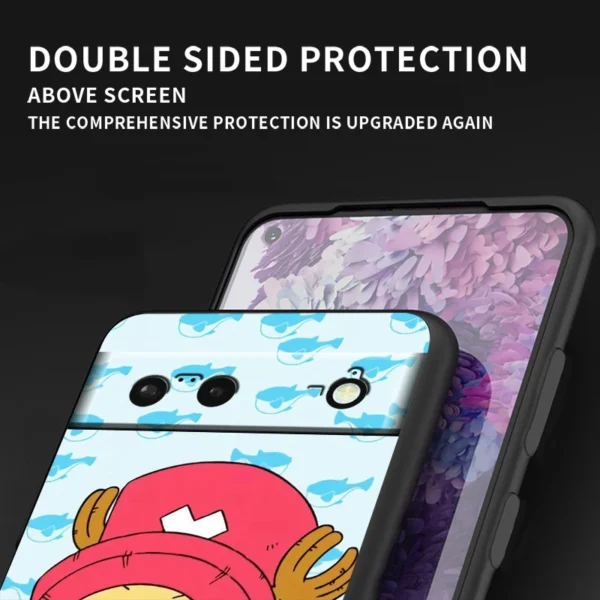 Japanese One Piece Cartoon For Google Pixel 8 7A 7 6A 6 5A 5 4 4A XL 5G Black Silicon Shockproof Shell Phone Case