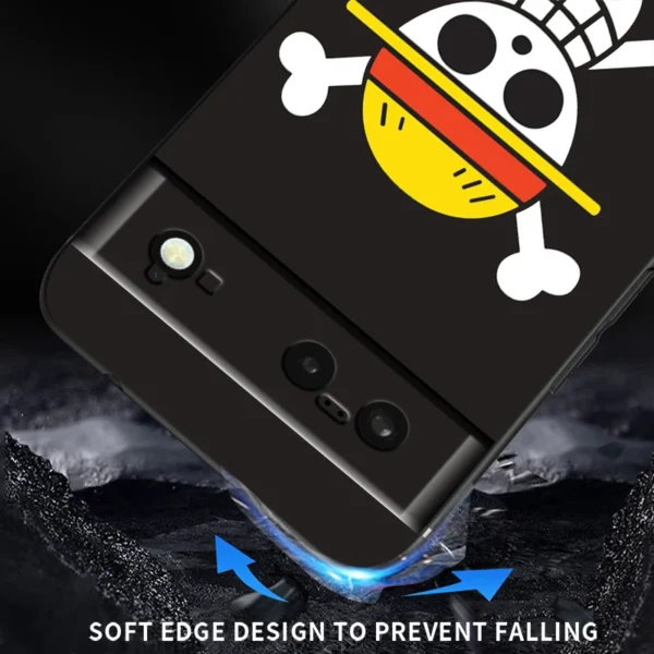 Japanese One Piece Cartoon For Google Pixel 8 7A 7 6A 6 5A 5 4 4A XL 5G Black Silicon Shockproof Shell Phone Case