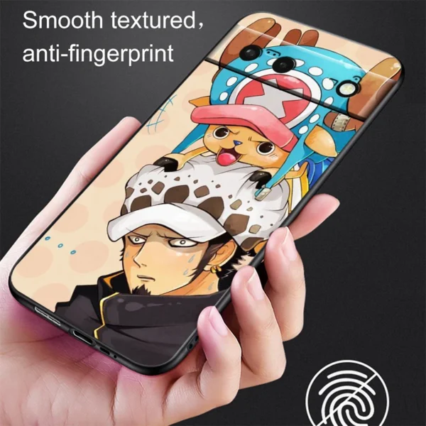 Japanese One Piece Cartoon Phone Case For Google Pixel 8 7 6 Pro 6A 5A 5 4 4A XL 5G Black Shell Soft Cover Fundas Coque Capa