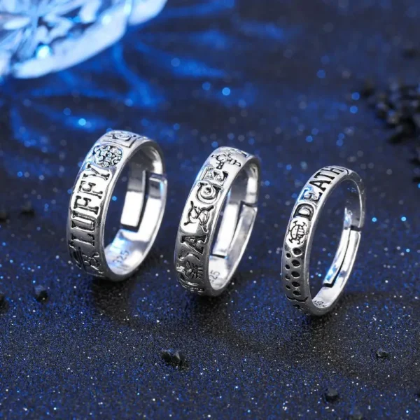 Anime One Piece Figure Rings | Adjustable Law, Luffy & Ace Cosplay Toys | Collectibles & Gifts