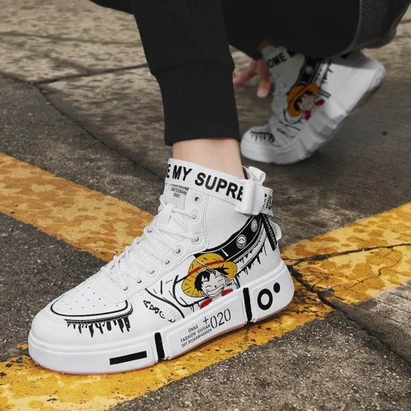 One Piece Luffy High Top Sports Shoes