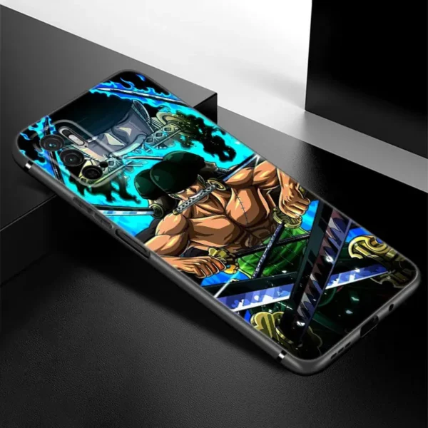 O-One Piece Roronoa Zoro Phone Case For Xiaomi Redmi Note 10 11 11S 12 4G 8 9 11E 11T Pro Plus 10T 5G 8T 9S 10S 12S Black Cover