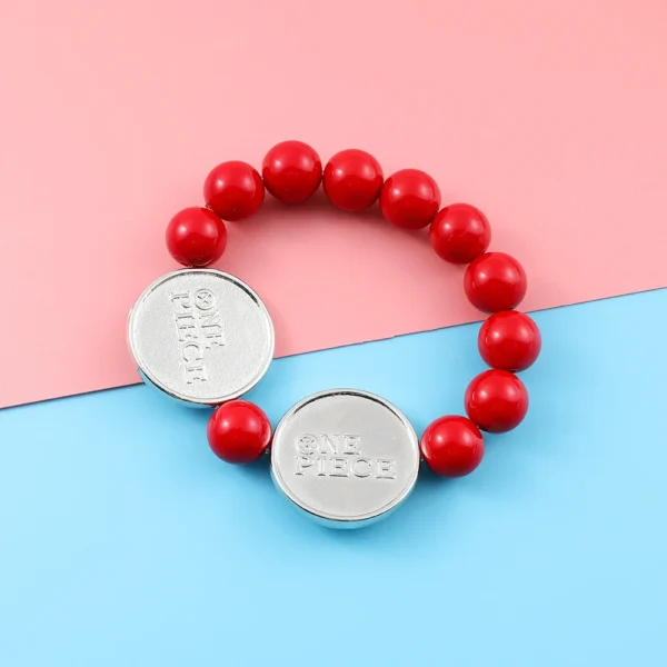 ONE PIECE Portgas·D· Ace Anime Peripherals Beads Bracelet for Men Women Jewelry Necklace Bracelet Best Friend Cosplay Gift