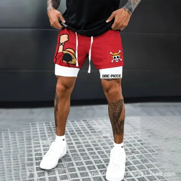 3D Print One Piece Luffy Men's Swim Shorts