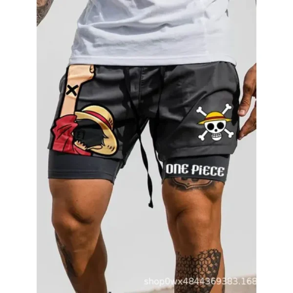 3D Print One Piece Luffy Men's Swim Shorts