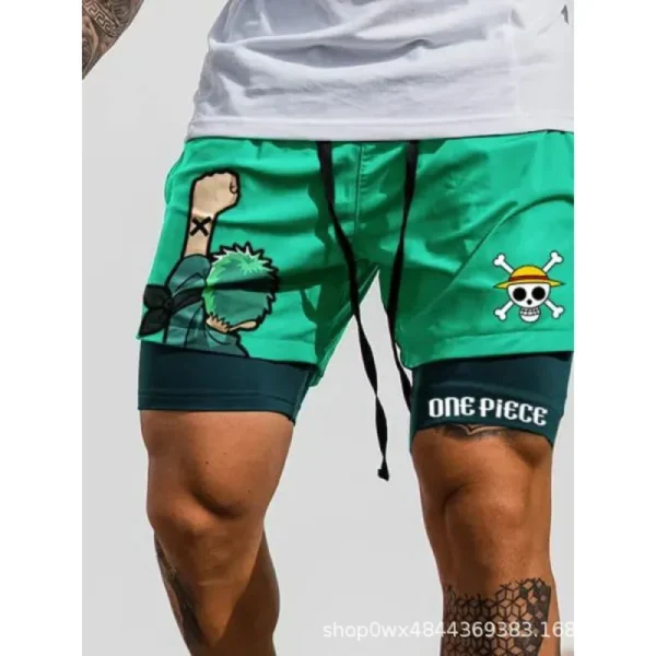 3D Print One Piece Luffy Men's Swim Shorts