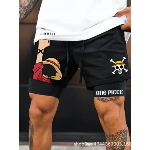 3D Print One Piece Luffy Men's Swim Shorts