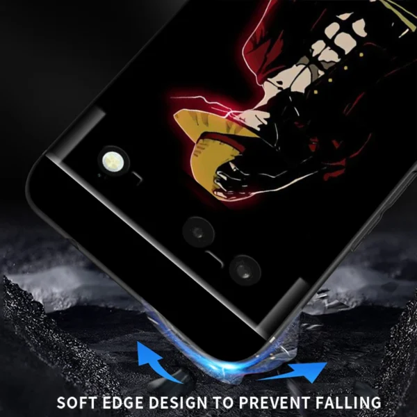 One Piece Animation Cartoon Phone Case For Google Pixel 8 7 6 Pro 6A 5A 5 4 4A XL 5G Black Shell Soft Cover Fundas Coque Capa