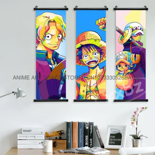 One Piece Anime Pictures Law Home Decor Prints Nami Wall Art Graffiti Luffy Poster Zoro Painting Canvas Nico Robin Living Room