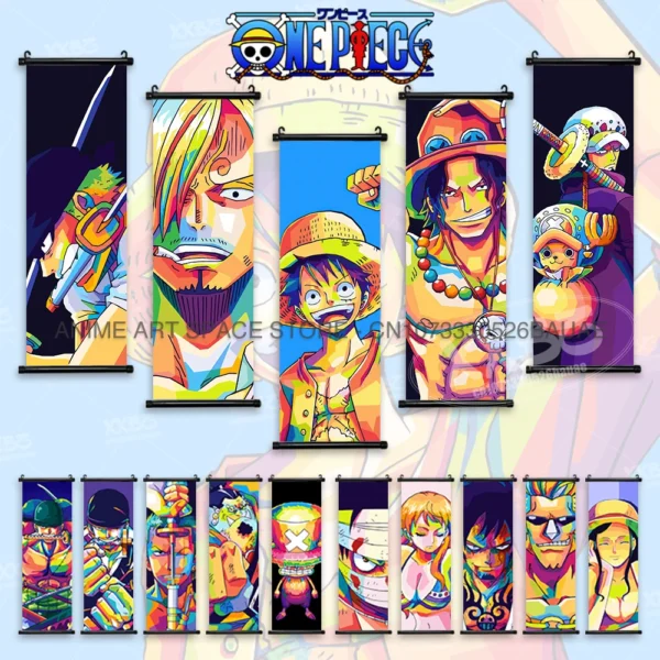 One Piece Anime Pictures Law Home Decor Prints Nami Wall Art Graffiti Luffy Poster Zoro Painting Canvas Nico Robin Living Room