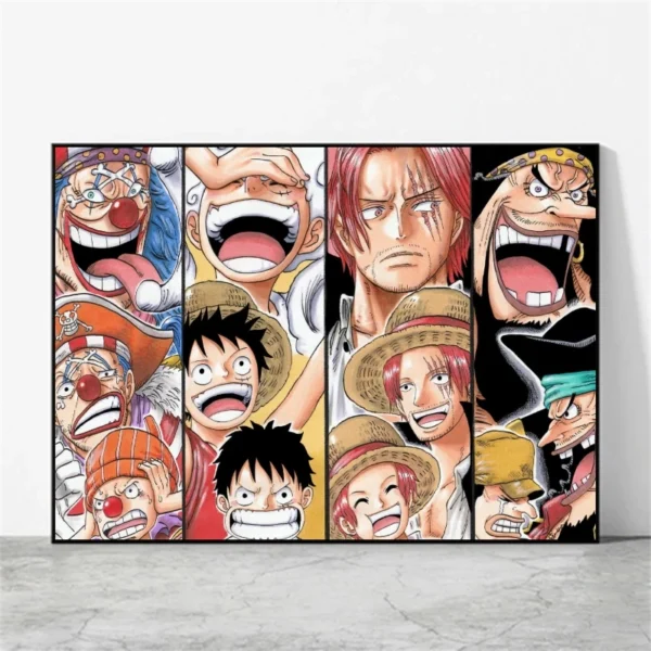 One Piece Japanese Classic Anime Living Room Modular Painting Comics Pictures Hd Print Art Prints Children Gifts Poster Home
