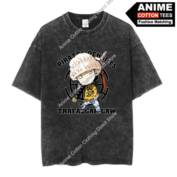 One Piece Law T Shirt Q Version Cartoon Anime