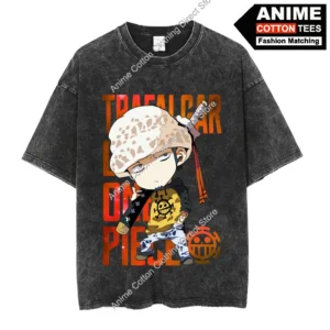 One Piece Law T Shirt Q Version Cartoon Anime