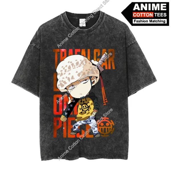 One Piece Law T Shirt Q Version Cartoon Anime