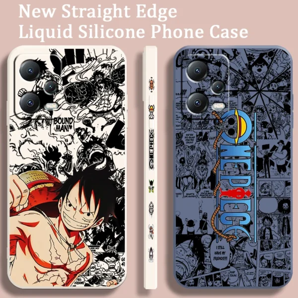 One Piece Luffy Luxury Cool Liquid Left Rope For Xiaomi Redmi Note 13 12 12S 12R 11 11T 11S 10 10S Pro Plus 5G TPU Phone Case