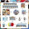 One Piece Party Decorations Luffy Balloon Gear 5 Party Favors Disposable Party Tableware Tablecloths Plates Cups Cartoon Figure