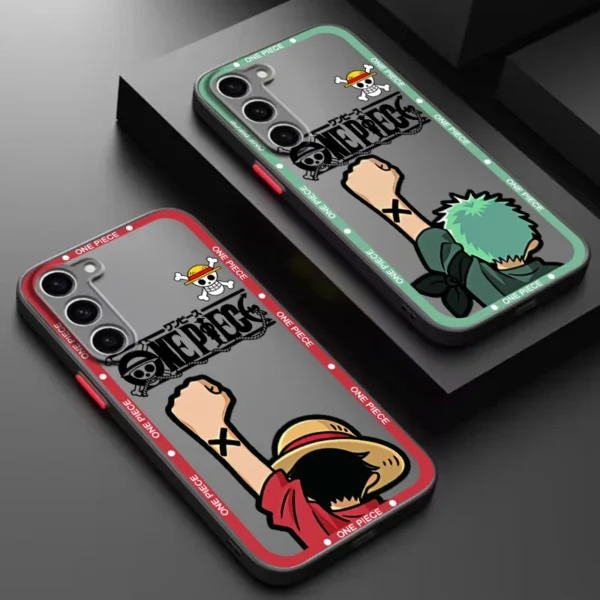 One Piece Roronoa Zoro Frosted Translucent For Samsung Galaxy S24 S23 S22 S21 S20 FE S10 S9 S8 Plus Ultra Pro 5G Funda