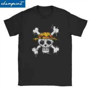 One Piece Skull T Shirt Men Women 100% Cotton Fashion for Male T-Shirt Round Neck Tees Short Sleeve Clothing Plus Size
