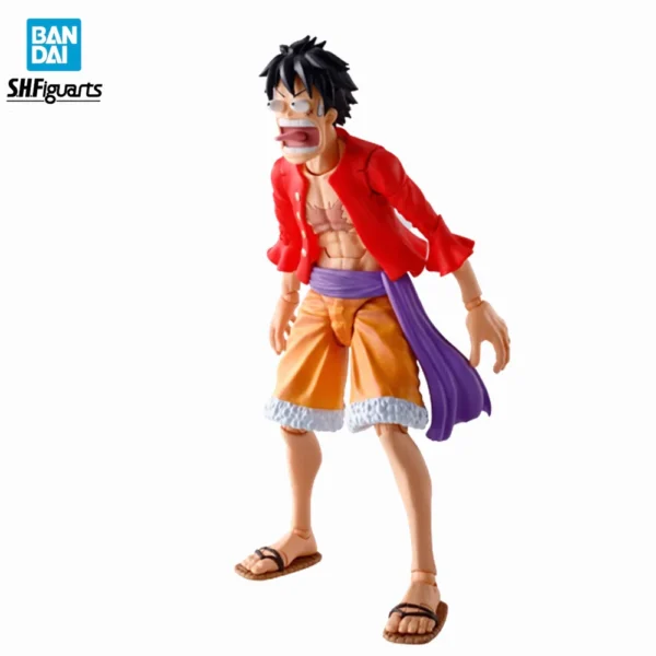 Original Bandai S.H.Figuarts Monkey D. Luffy Raid One Piece on Onigashima Anime Figure Toys SHF Action PVC Model Collector Gift