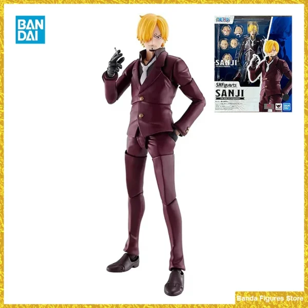 Original Bandai S.H.Figuarts SHF One Piece Sanji The Raid On Onigashima In Stock Anime Figures Model Toys