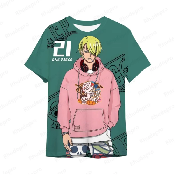 Roronoa Zoro 2024 New Men's Anime One Piece 3D Printing Cosplay T-shirt