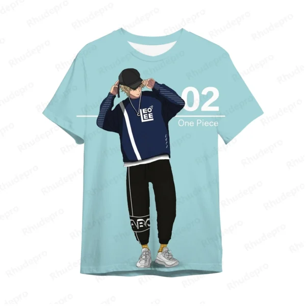Roronoa Zoro 2024 New Men's Anime One Piece 3D Printing Cosplay T-shirt
