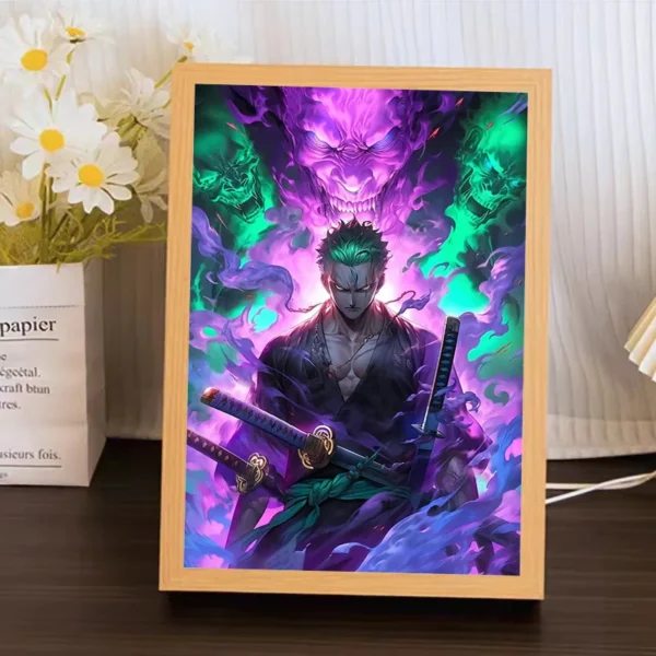 Night Light Zoro Ace Photo Frame Lamp Gifts