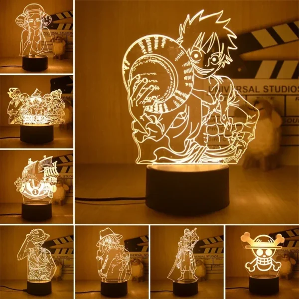 One Piece Monkey·D·Luffy Figure 3D LED Night Light