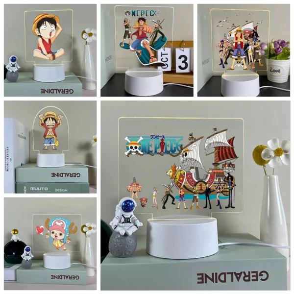Cartoon anime Pirate Acrylic Led Night Lamp