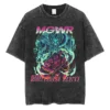 Youth men ONE PIECE Faded Vintage T Shirts Anime Character Print Cosplay Mineral Wash Shirt Nika Luffy Graphic Hipster Shirt